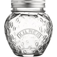Kilner Strawberry Fruit Preserve Jar 0.4L 400ml Glass for Jam Chutney Gifts