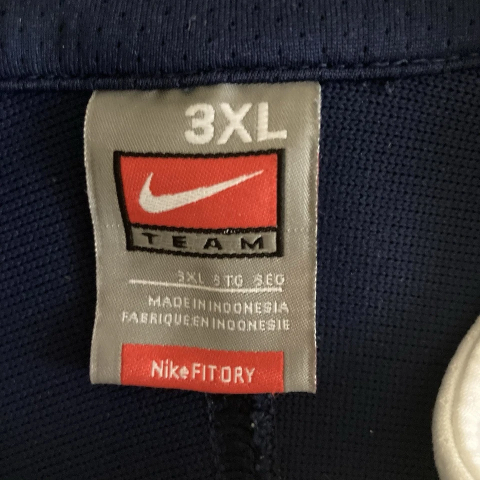 Nike Team 1/4 Zip Pullover Jacket White Navy 3XL Mesh Training Sideline Retro - Image 4 of 4