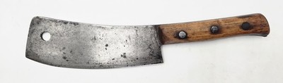 Antique Hand Forged Blacksmith Meat Cleaver 16'' Primitive Full Tang No 9 Knife