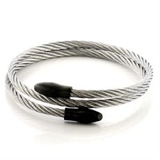 Women's Bracelet, Stainless Steel, Twisted, Cable Design, Minimalist Style