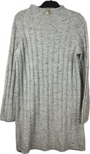 Madewell Gray Sweater Dress NEW! Size M Wool Blend Donegal Ribbed NWT