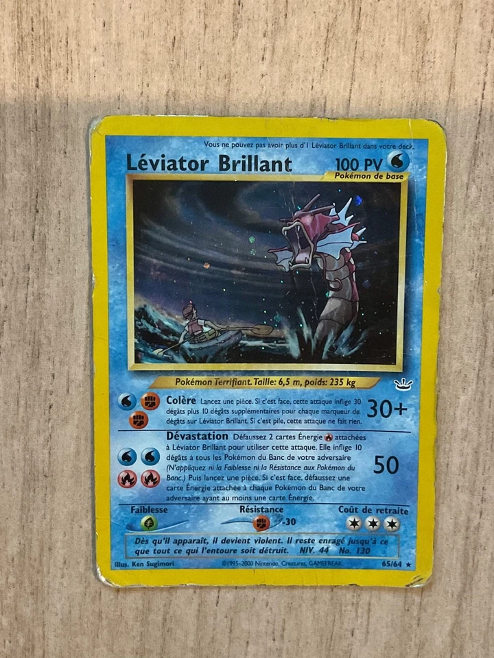 Carte Pokémon LÉVIATOR BRILLANT 65/64 - Neo Revelation - FR - Photo 2/4