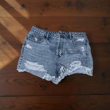 Hidden Hi Rise Cut Off Denim Shorts Size Large Waist 29   16