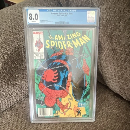 Marvel Comics Amazing Spider-Man #304 CGC 8.0 Spider-Man Black Fox 1988