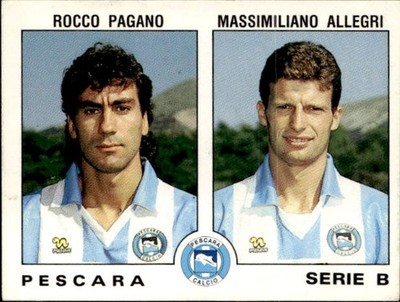 1991-92 Panini Footballers Figure # 505 Allegri / Pagano Pescara