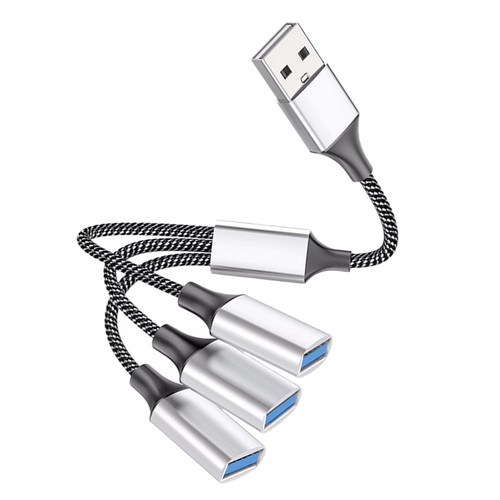 USB 1 to 3 Port Splitter Cable USB Power Splitter 3 Way Splitter Hub USB Cable - Afbeelding 9 van 12