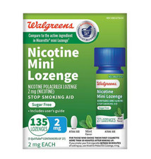 Nicotine Mini Lozenge 2mg 135ct Walgreens EX 12/2027 NEW SEALED STOP SMOKING AID