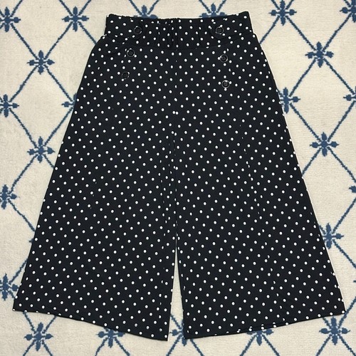 Robert Louis Vintage Y2K Polka Dot High Waist Wide Leg Gaucho Palazzo Culottes