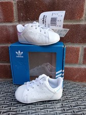 Babies adidas Stan Smit Crib - CG6543- FTWWHT SILVMT UK 3K EU 19