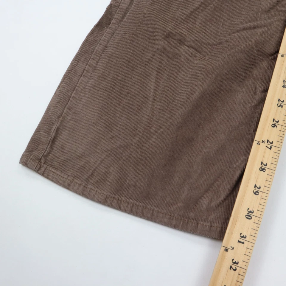 Pantalones de pana Old Navy para mujer 20 acampanados tiro alto elástico marrón boho Y2K Foto 4 de 4