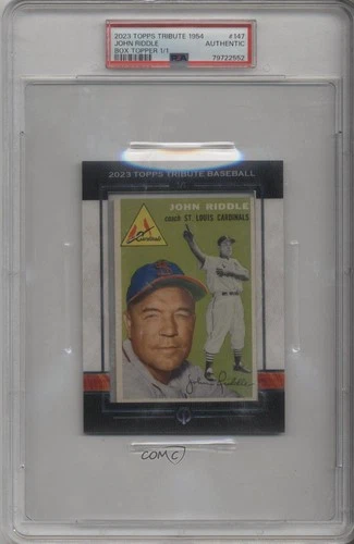 2023 Tribute Framed 1954 Topps Buybacks 1/1 Johnny Riddle John PSA Authentic z2n