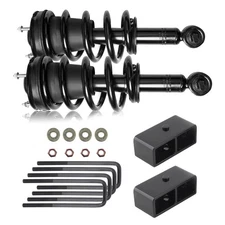 2" Rear Leveling Kit & Front Complete Struts for Chevy Silverado GMC Sierra 1500