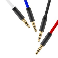 CBTEK Stereo Tangle-Free Aux Cables - Red