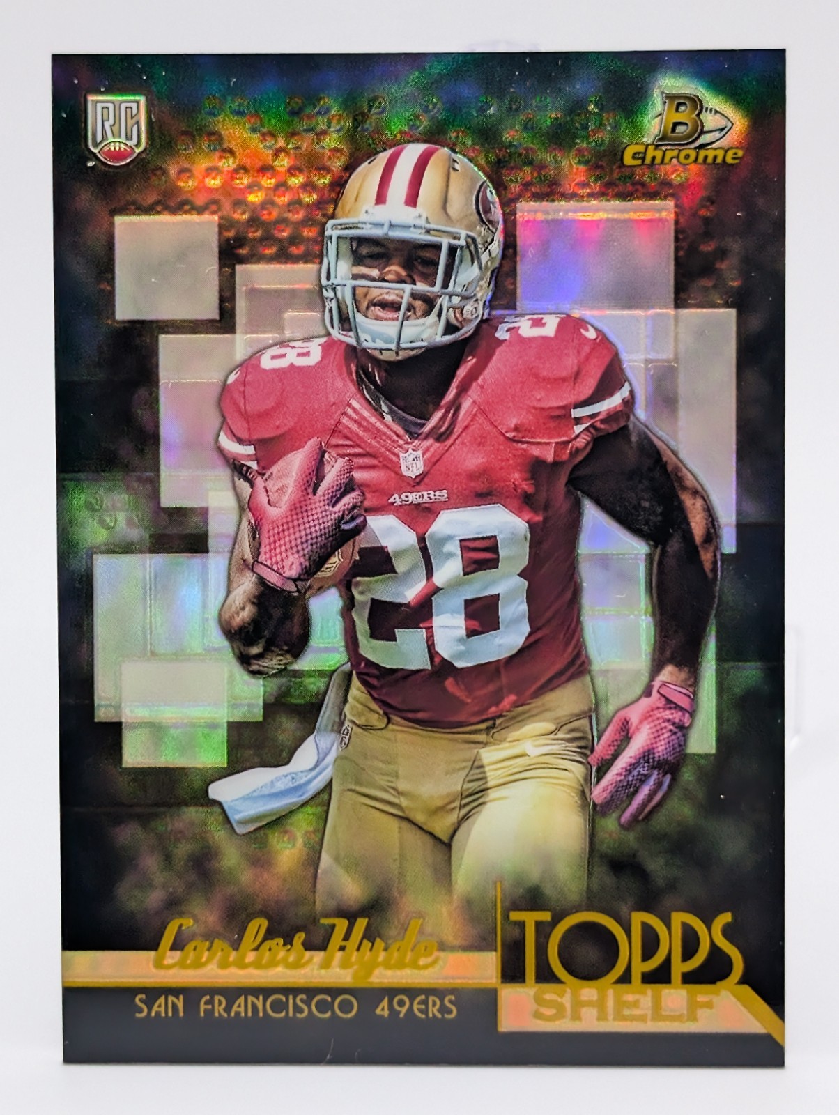 Carlos Hyde Bowman Chrome Topps Shelf Rookie #TSRCH Gold Refractor