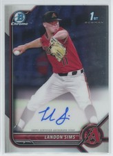 2022-23 Bowman Draft Landon Sims CDA-LSS Chrome Prospects 1st Auto