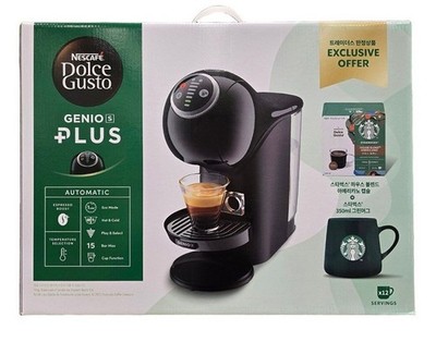 Nescafe Dolce Gusto Genio S Plus Coffee Machine Black + Starbucks Capsules & Mug