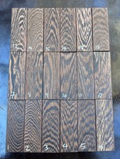 WENGE knife handle / scales / carving block 150 x 40-52 x 32-34mm