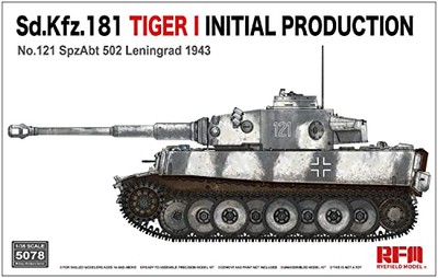 Ryefield Models 1/35 German Tiger I, sehr frühes Modell, Nr. 121, bewegliche Gleise, 