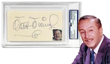 Rare Walt Disney Signed Autograph. Auto PSA