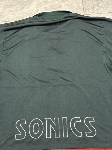 Men's Champion Seattle Supersonics Warmup Jersey Shirt Kemp Payton Sonics Vtg 44 - Picture 13 of 16