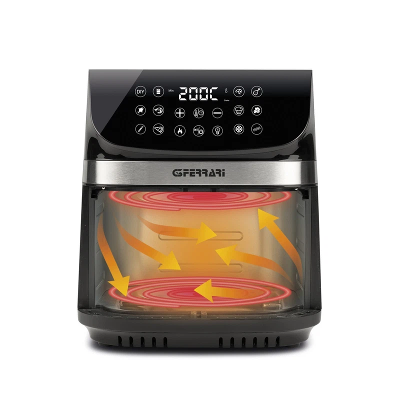 Friggitrice ad Aria DOPPIA RESISTENZA Digitale 12 Programmi 9 LITRI 2,4 Kg, fotografia 8 di 12