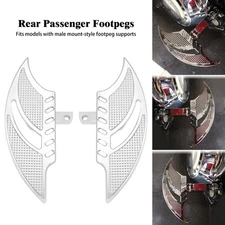 Footboards Rear Floorboards Male Mount Foot Pegs Chrome For Harley Touring Dyna