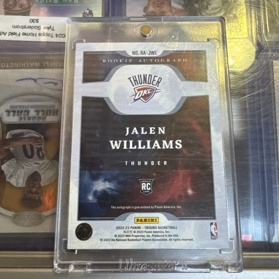 2022-23 Jalen Williams Panini Origins On Card Auto Rookie RC SSP /35 !!! - Image 4 of 4