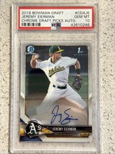 2018 Bowman Draft Chrome Pick Autographs Jeremy Eierman #CDA-JE PSA 10 Gem Mint