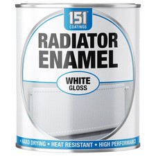 151 Radiator Enamel White Gloss Paint 300ml Fast Drying Indoor Outdoor