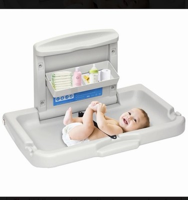 Wall Mount Baby Changing Station Foldable HDPE Hydraulic Close