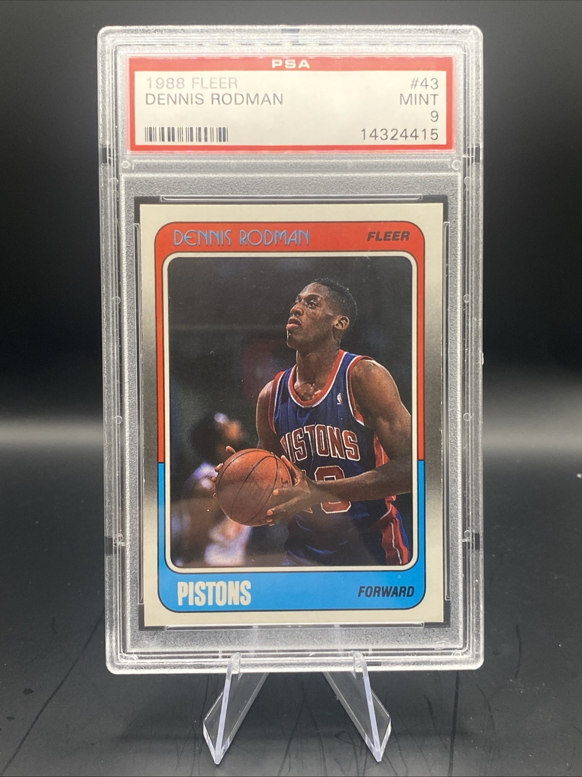 1988 FLEER #43 DENNIS RODMAN PSA 9