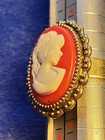 CAMEO ADJUSTABLE GOLDTONE RING JEWELRY..SIZE 7 — photo 8