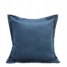 Decorative Villa Cushion Cover 45x45cm Navy Velvet Zip