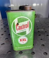 Castrol Motor Oil XXL 50 1 Pint Green Metal Tin Can with Screw Cap