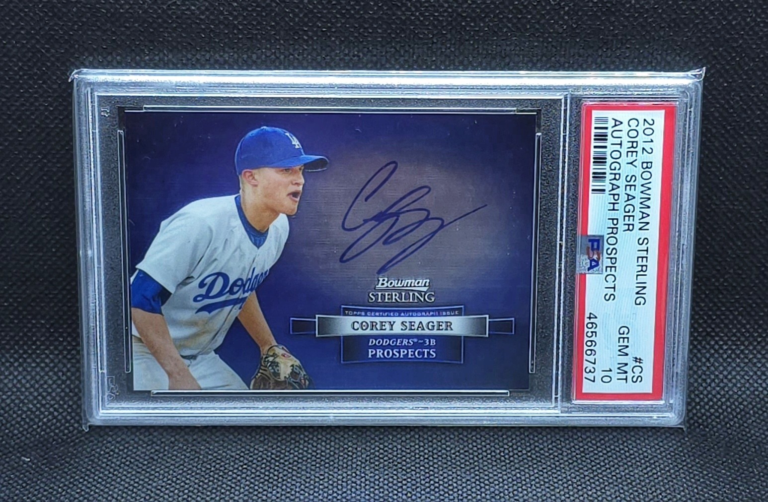 2012 Bowman Sterling COREY SEAGER PSA 10 Auto Dodgers #BSAP-CS view 1