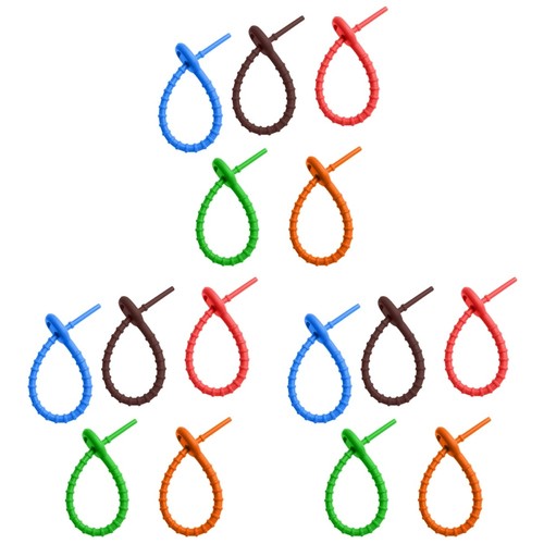 10Pcs Silicone Cable Ties cord ties for electrical cords Tie Cable Ties Reusable - 第 25/30 張圖片