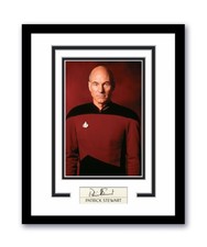 Star Trek Patrick Stewart Autographed 11x14 Framed Photo Captain Picard ACOA