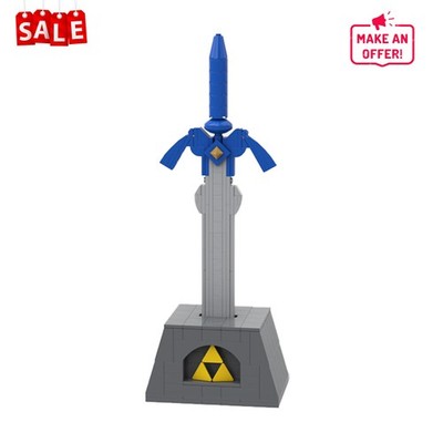 Mocs Bricks Sets The Master Sword with Iconic Pedestal Building Toys kits