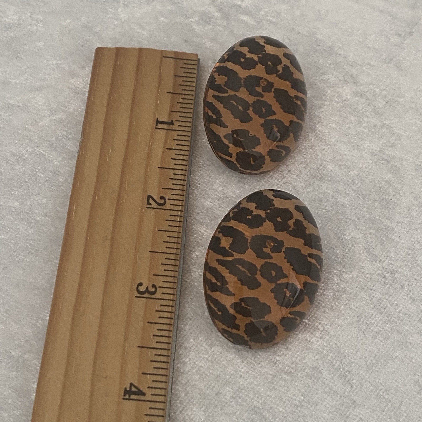 Statement Earrings Pierced Stud Tiger Animal Prin… - image 6