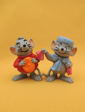 BERNARD & BIANCA - Disney Vintage 1984 - Lot de 2 Figurines PVC Bully Bullyland