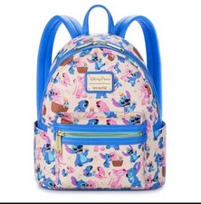 Disney Parks Loungefly Backpack Stitch and Angel Mini Backpack NWT