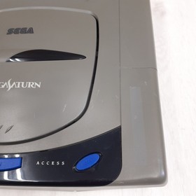 SEGA SATURN Console Japan Gray with 2 controllers, 6 games & memory tested