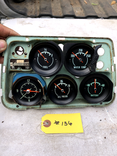 1968-1971 Corvette gauge cluster, GREEN lettering | eBay