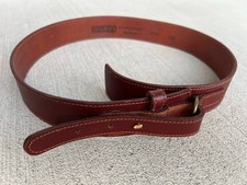 Rare Vintage Lands End Saddle Leather Belt Made in England Size 28 / 70