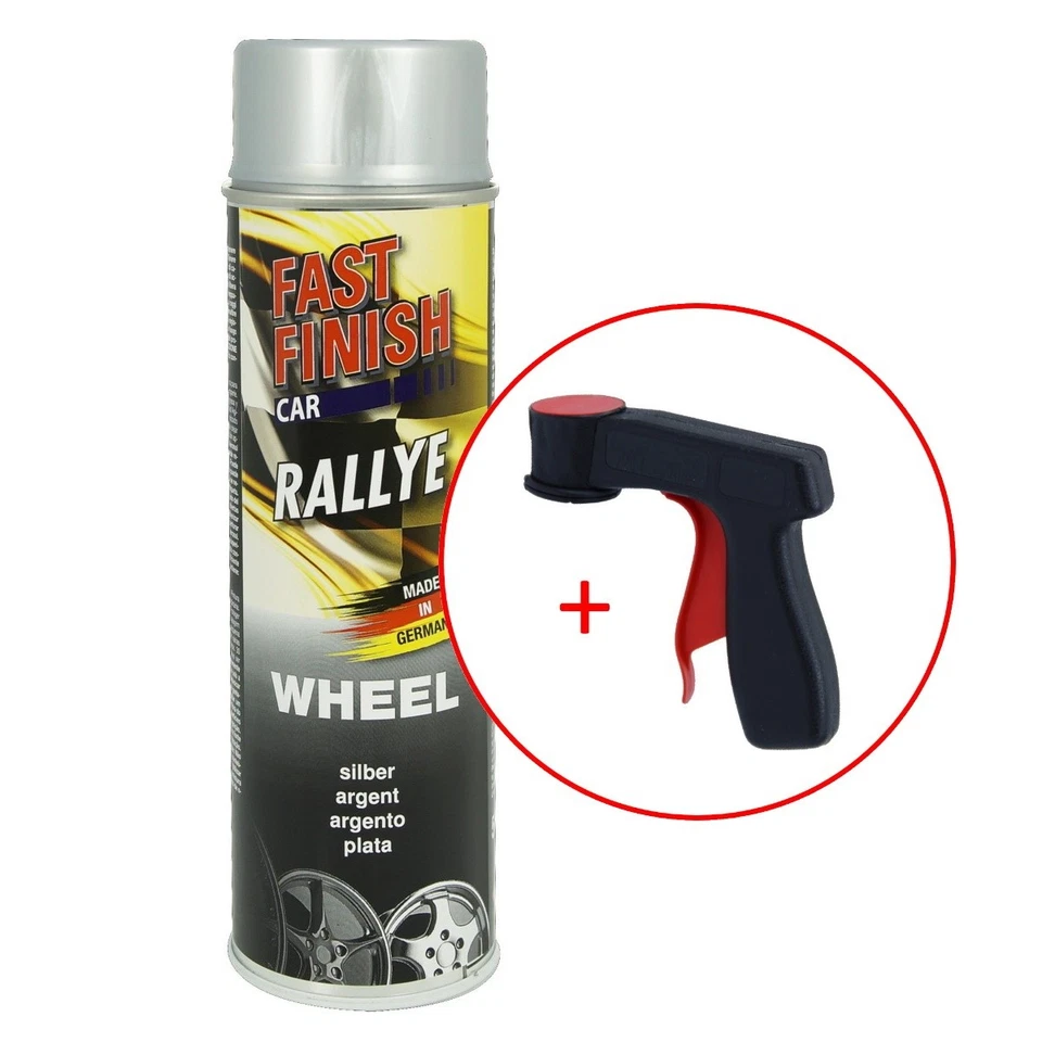 500ml Felgenlack silber Fast Finish FastFinish Rallye + Handgriff Spraydose - Bild 1 von 1