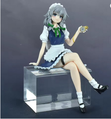 Sakuya Izayoi Figur Touhou Project 16CM süß PVC Anime sitzend Nudelstopper