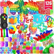 Fidget Toys, 126 Pack Party Favors for Kids 8-12 4-8, Sensory Toys Bulk... 