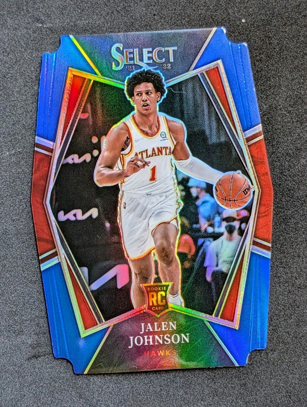 2021-22 Panini Select Jalen Johnson Rookie Blue Die-cut /249 SP #200 Hawks