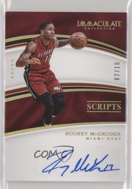 2016-17 Panini Immaculate Scripts Gold 2/10 Rodney McGruder #SC-RMC Auto 2ct