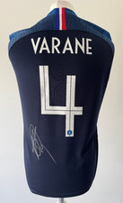 Signed RAPHAEL VARANE Shirt - France 2018 World Cup - PROOF/COA - Real Madrid